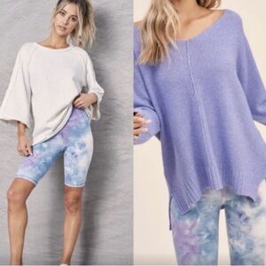 LA MIEL Tie Dye High Waist Biker Shorts workout athletic yoga activewear lounge